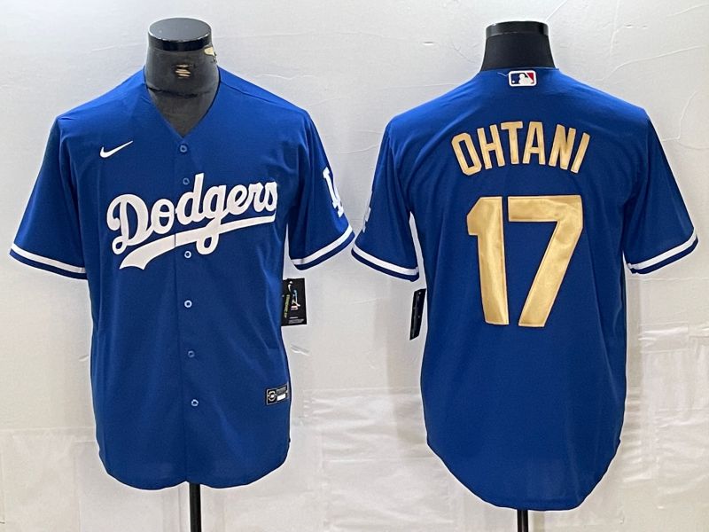 Men Los Angeles Dodgers 17 Ohtani Blue Nike Game MLB Jersey style 15